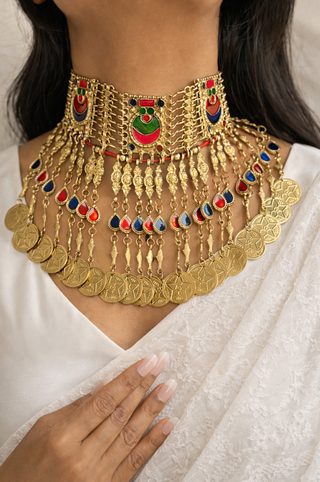 The Sunehri Chandni Afghan Necklace