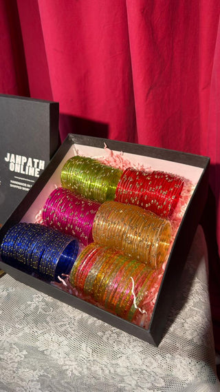 Choodiyon Ka Tohfa | Set of 6 Dozen Bangles with Attar & Mirror