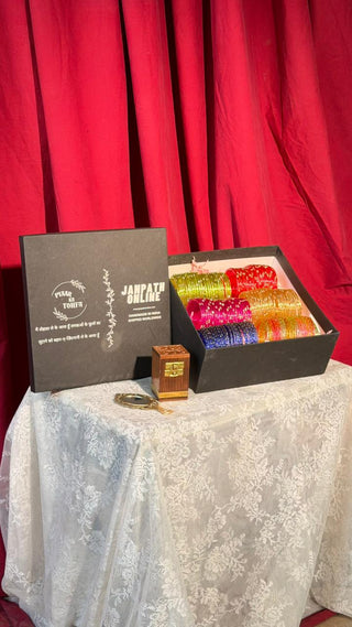 Choodiyon Ka Tohfa | Set of 6 Dozen Bangles with Attar & Mirror