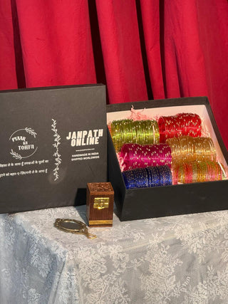Choodiyon Ka Tohfa | Set of 6 Dozen Bangles with Attar & Mirror