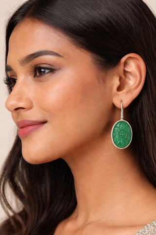 Chhavi | Mini Oxidised Stone Work Earrings