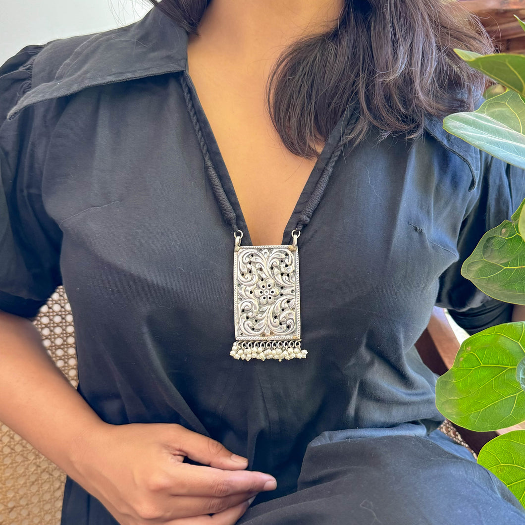 Maya Black Thread Pendant Necklace | Chandi Ki Baarish 2024
