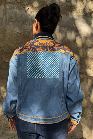 The Winter Bloom Denim Shirt | Size : L to XL | Hasrat Gully