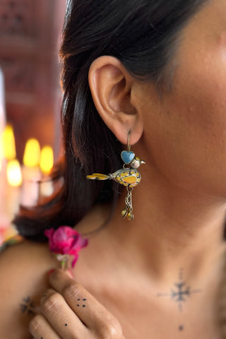 Forozan Afghani Bird Earrings | Firdaus Afghan Jewellery by Janpath Online Jan'25