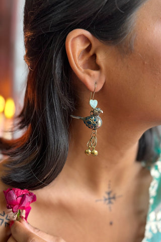 Ghazal Afghani Bird Earrings | Firdaus Afghan Jewellery by Janpath Online Jan'25