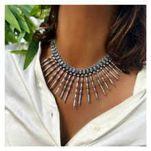 Load image into Gallery viewer, Padmini - Traditional Rajasthani Necklace Chain Embedded with Spikes // Sona Chandi
